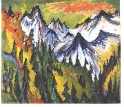 Ernst Ludwig Kirchner mountain top USA oil painting artist